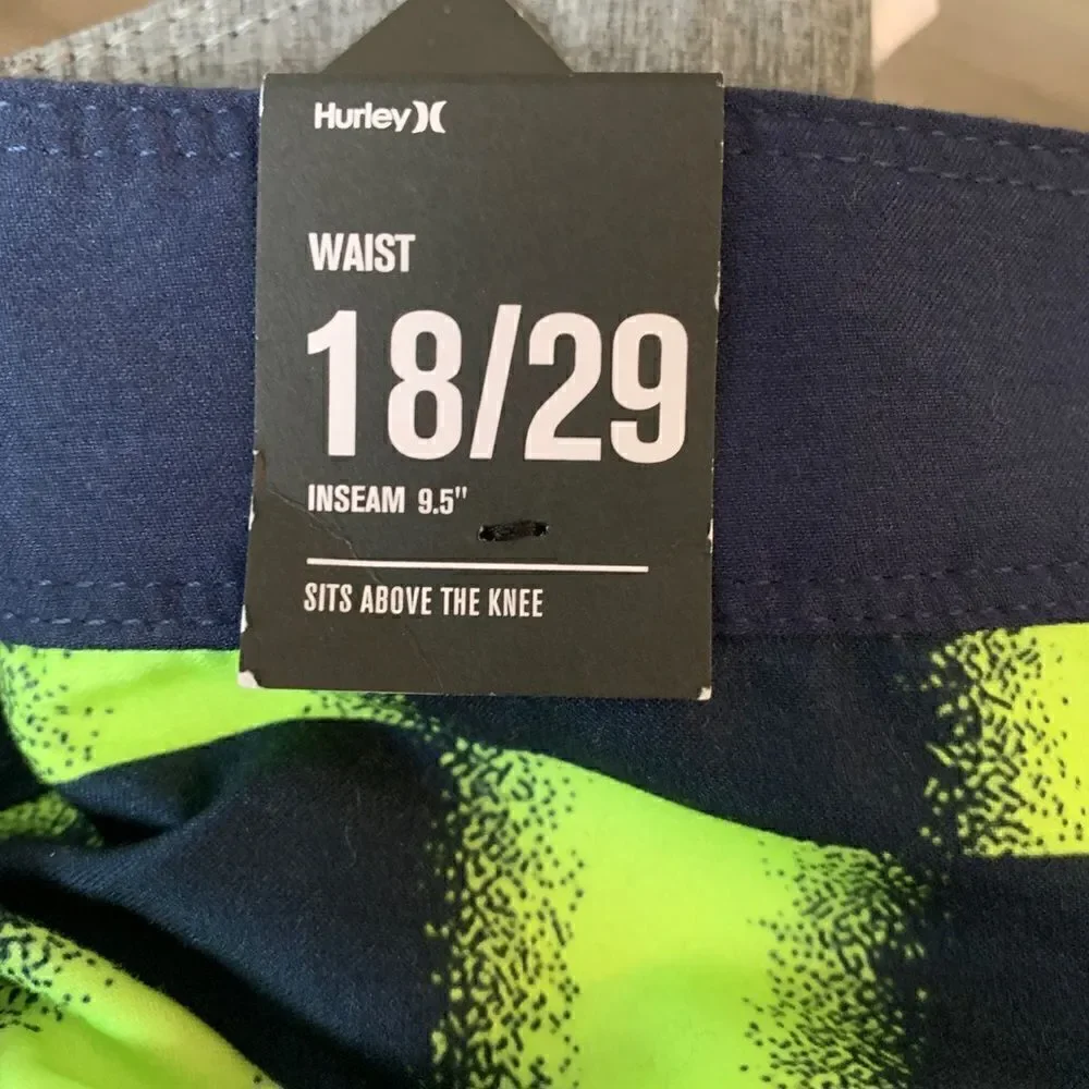 Hurley boys Obsidian inseam 9.5 sits above the knee